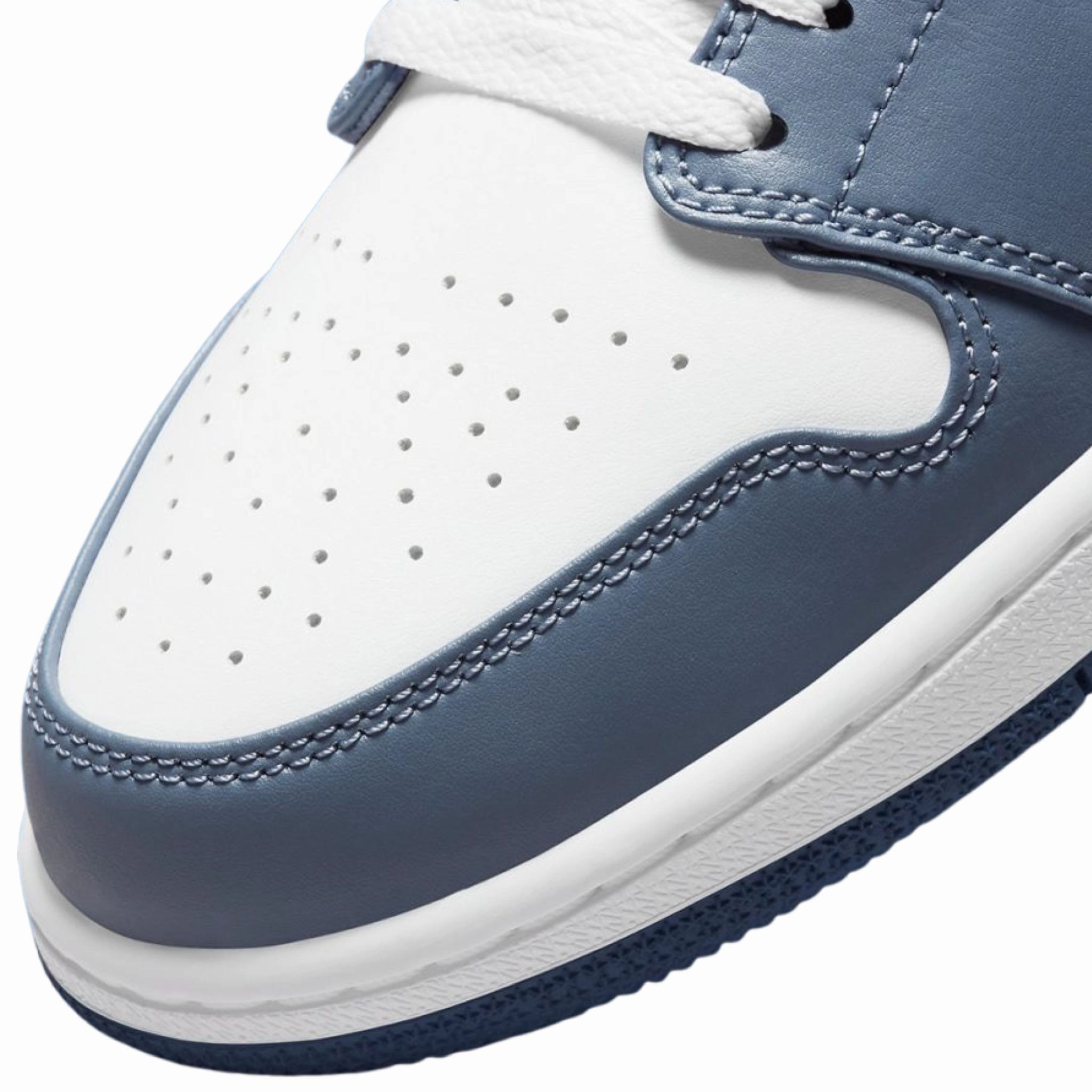 Air Jordan 1 Low GS Slate Blue Navy White Basketball Shoes