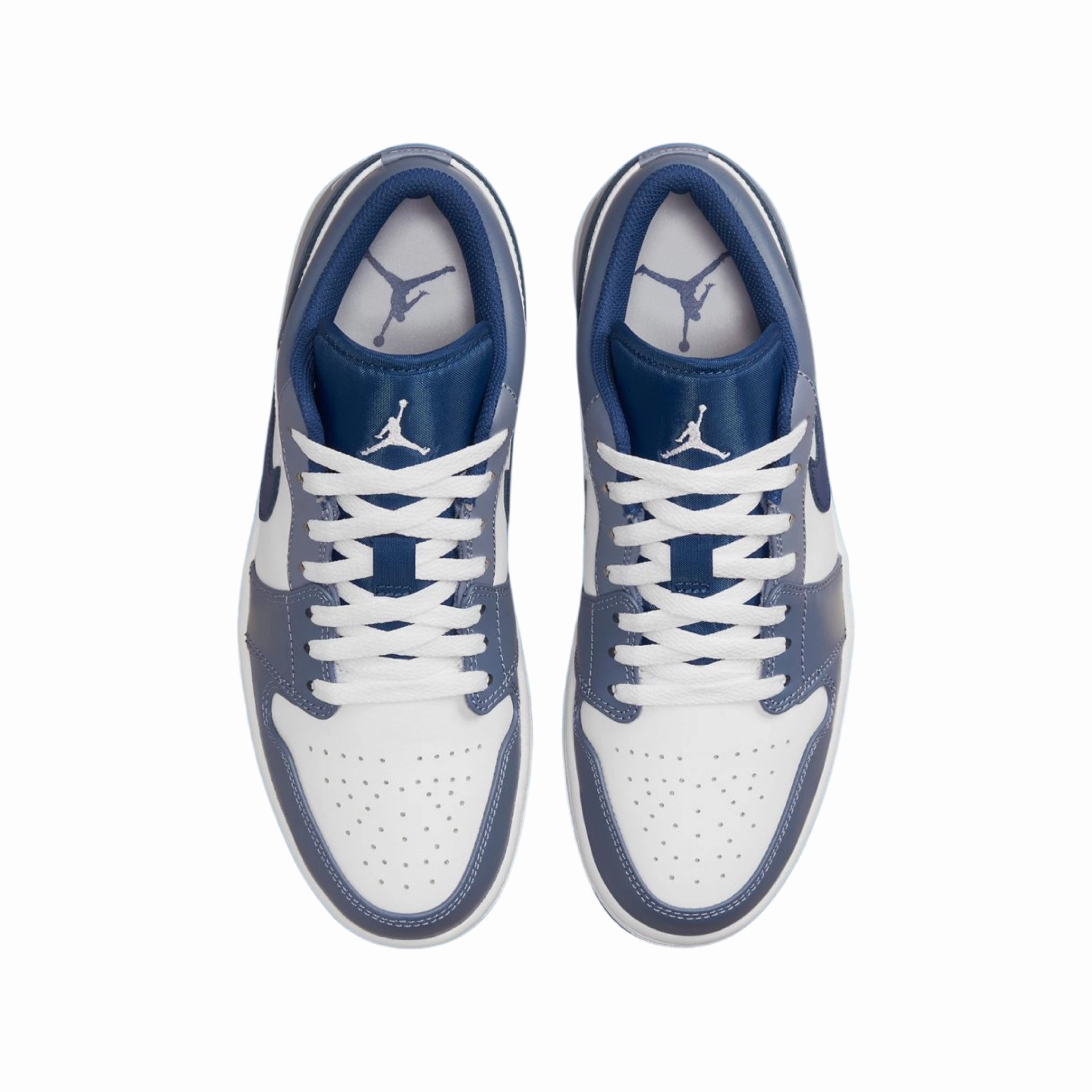 Air Jordan 1 Low GS Slate Blue Navy White Basketball Shoes