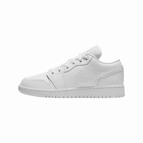 Air Jordan 1 Low GS Triple White White Air Jordan basketball shoes with classic look