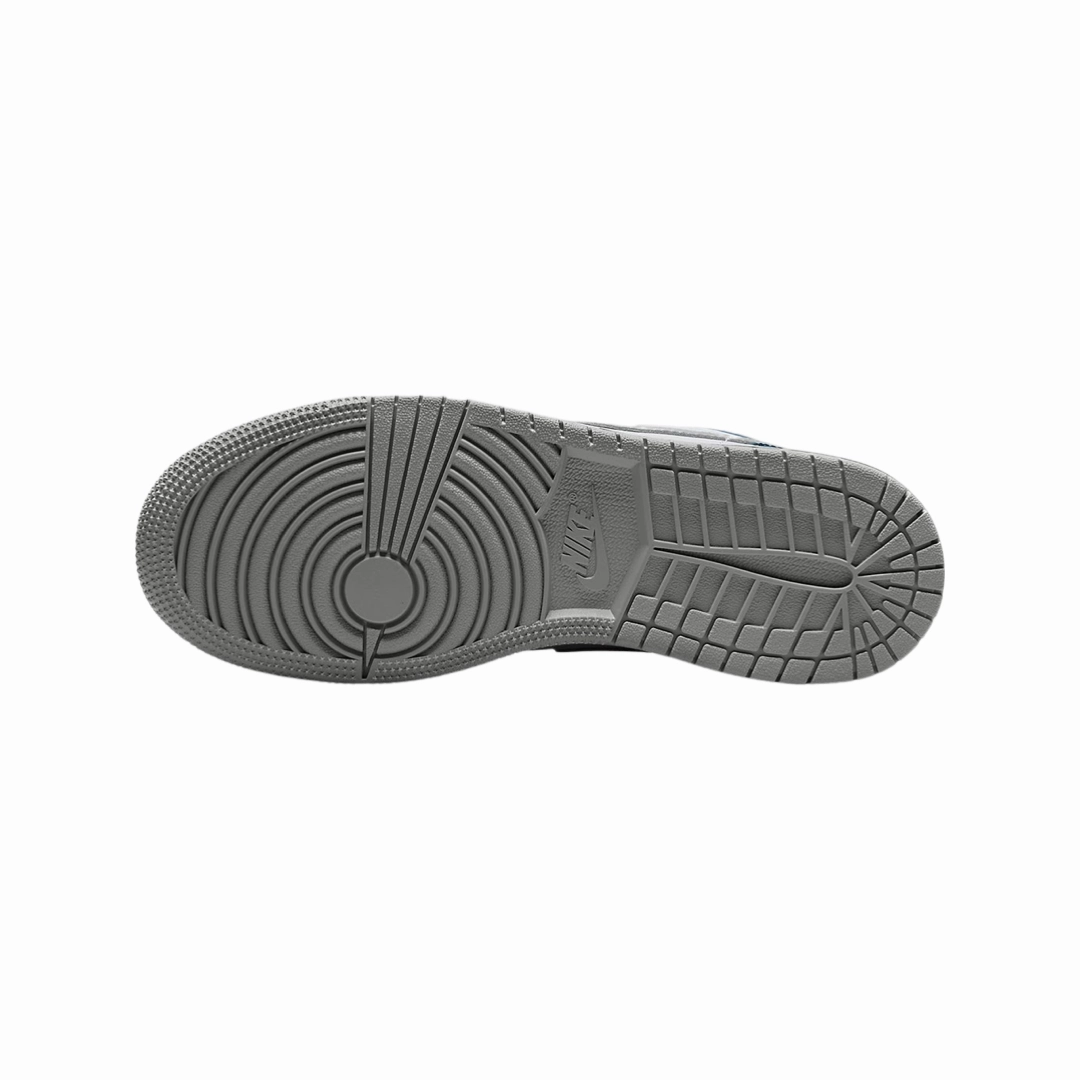Air Jordan 1 Low GS True Blue Cement Grey White Basketball Shoes
