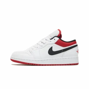 Air Jordan 1 Low GS White Gym Red Air Jordan retro sneakers for street style