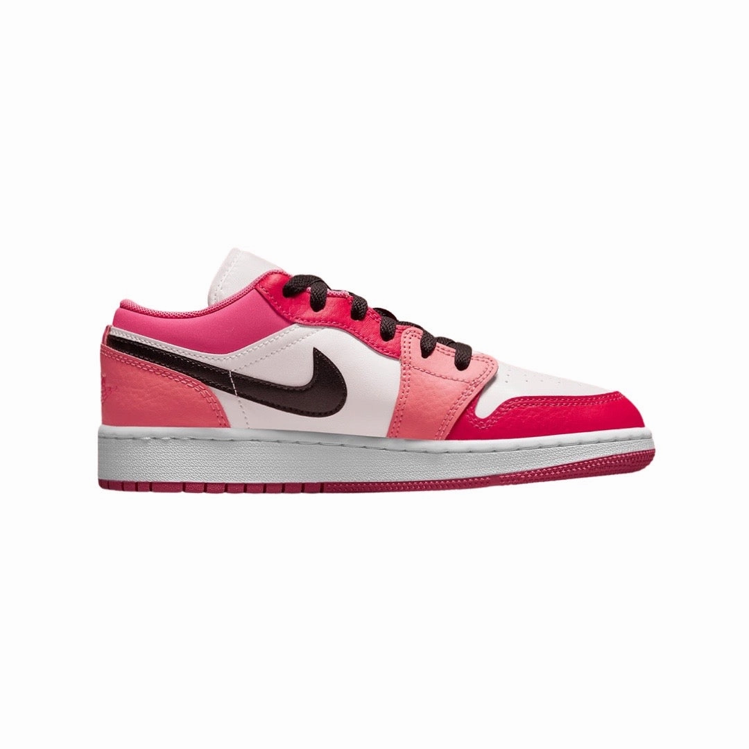 Air Jordan 1 Low GS White Pinksicle Pink Red White Basketball Shoes
