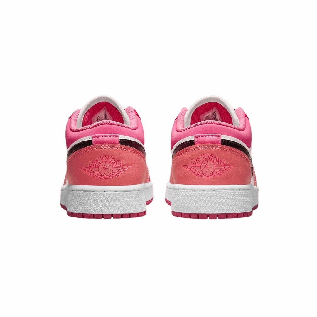 Air Jordan 1 Low GS White Pinksicle Pink Red White Basketball Shoes
