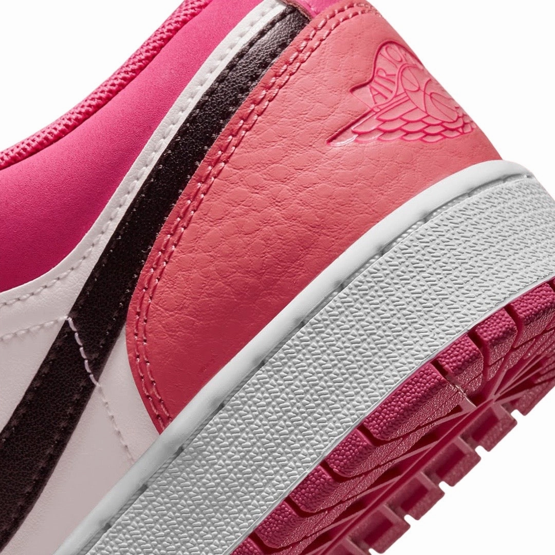 Air Jordan 1 Low GS White Pinksicle Pink Red White Basketball Shoes