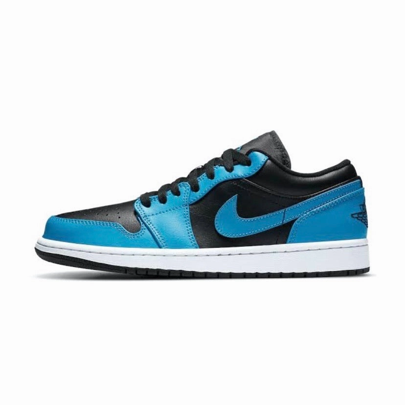 Air Jordan 1 Low Laser Blue Black Retro Sneakers