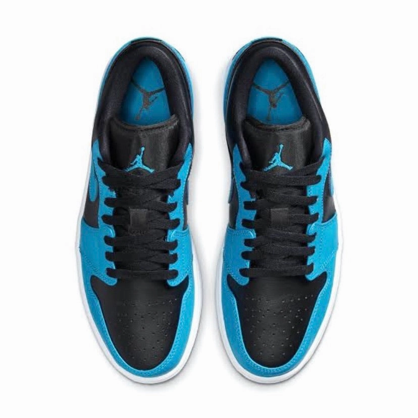 Air Jordan 1 Low Laser Blue Black Retro Sneakers