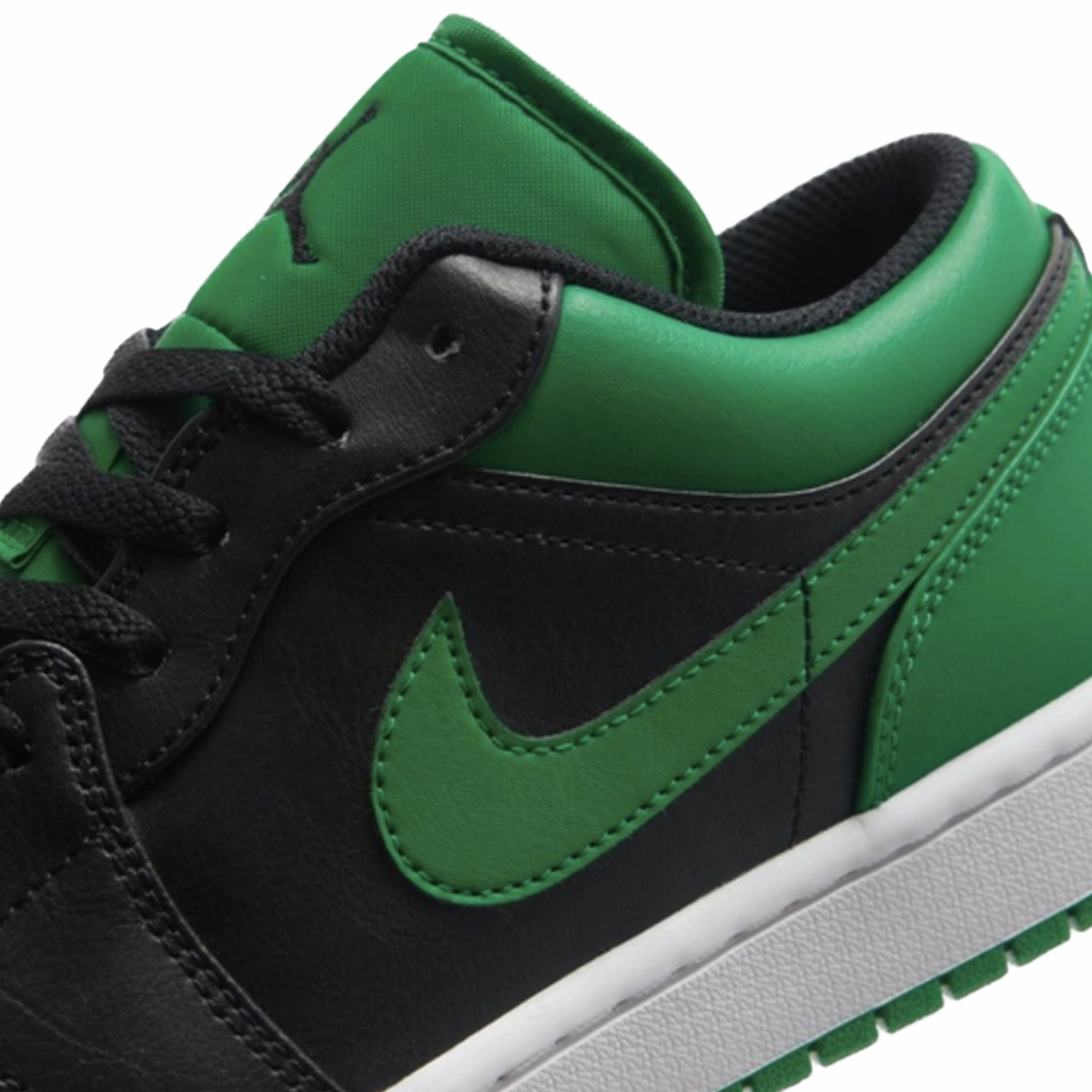 Air Jordan 1 Low Lucky Green Black White Basketball Shoes