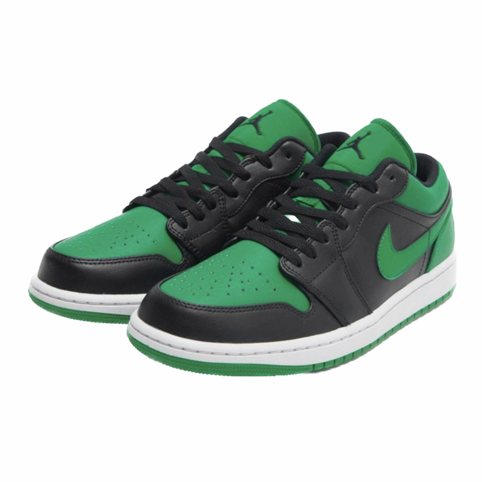 Air Jordan 1 Low Lucky Green Black White Basketball Shoes