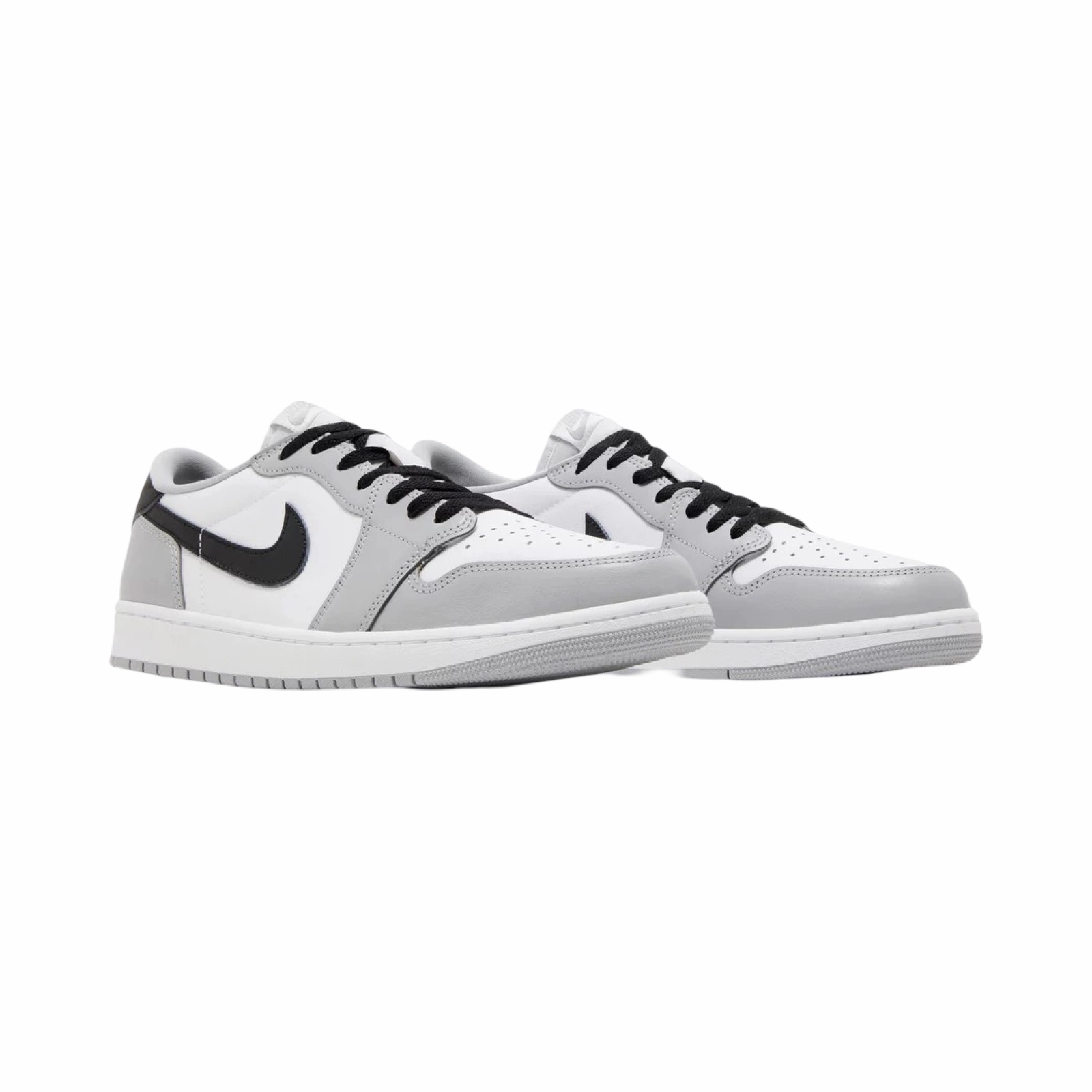 Air Jordan 1 Low OG Barons White Black Wolf Grey Basketball Shoes