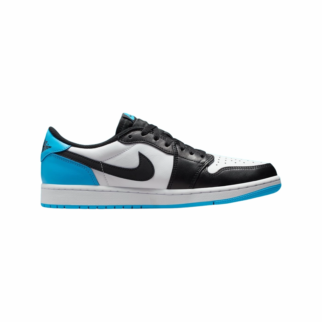 Air Jordan 1 Low OG White Dark Powder Blue Black Basketball Shoes