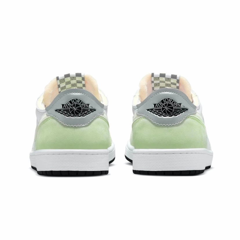 Air Jordan 1 Low OG White Ghost Green Black Retro Sneakers