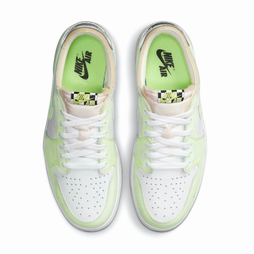 Air Jordan 1 Low OG White Ghost Green Black Retro Sneakers
