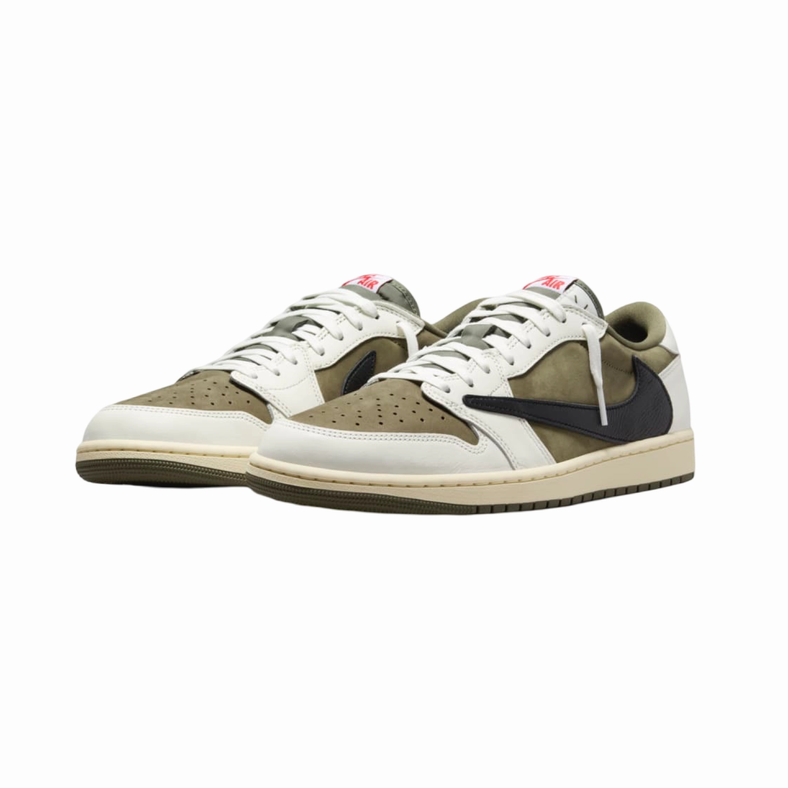 Air Jordan 1 Low OG x Travis Scott Medium Olive Black White Basketball Shoes