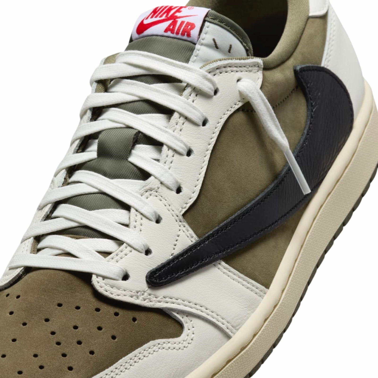 Air Jordan 1 Low OG x Travis Scott Medium Olive Black White Basketball Shoes