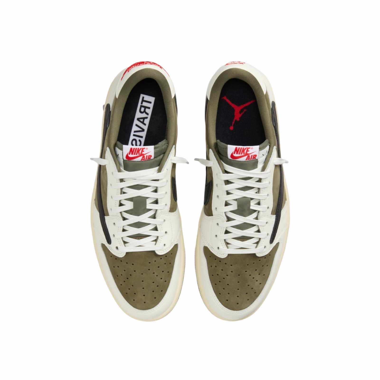 Air Jordan 1 Low OG x Travis Scott Medium Olive Black White Basketball Shoes