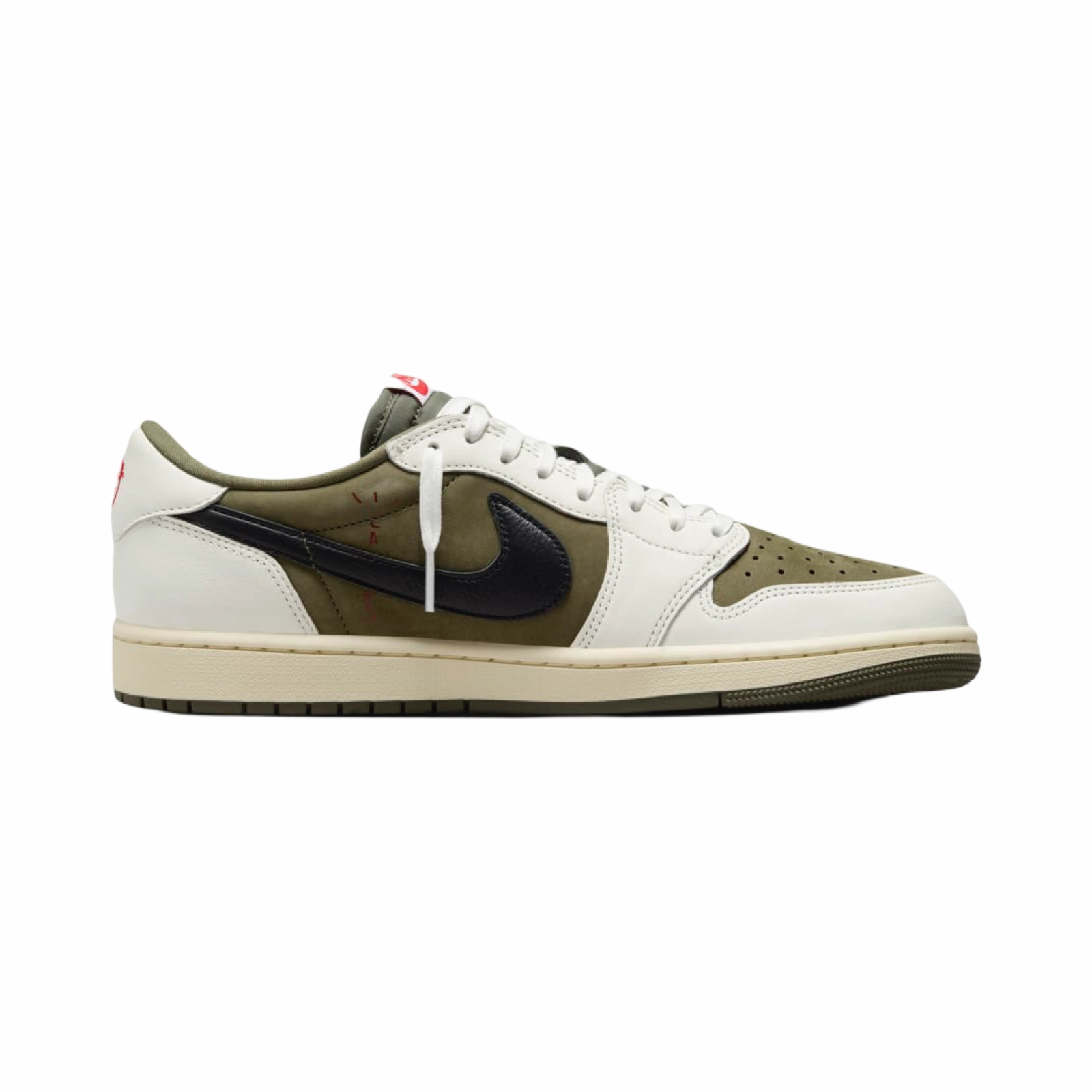 Air Jordan 1 Low OG x Travis Scott Medium Olive Black White Basketball Shoes