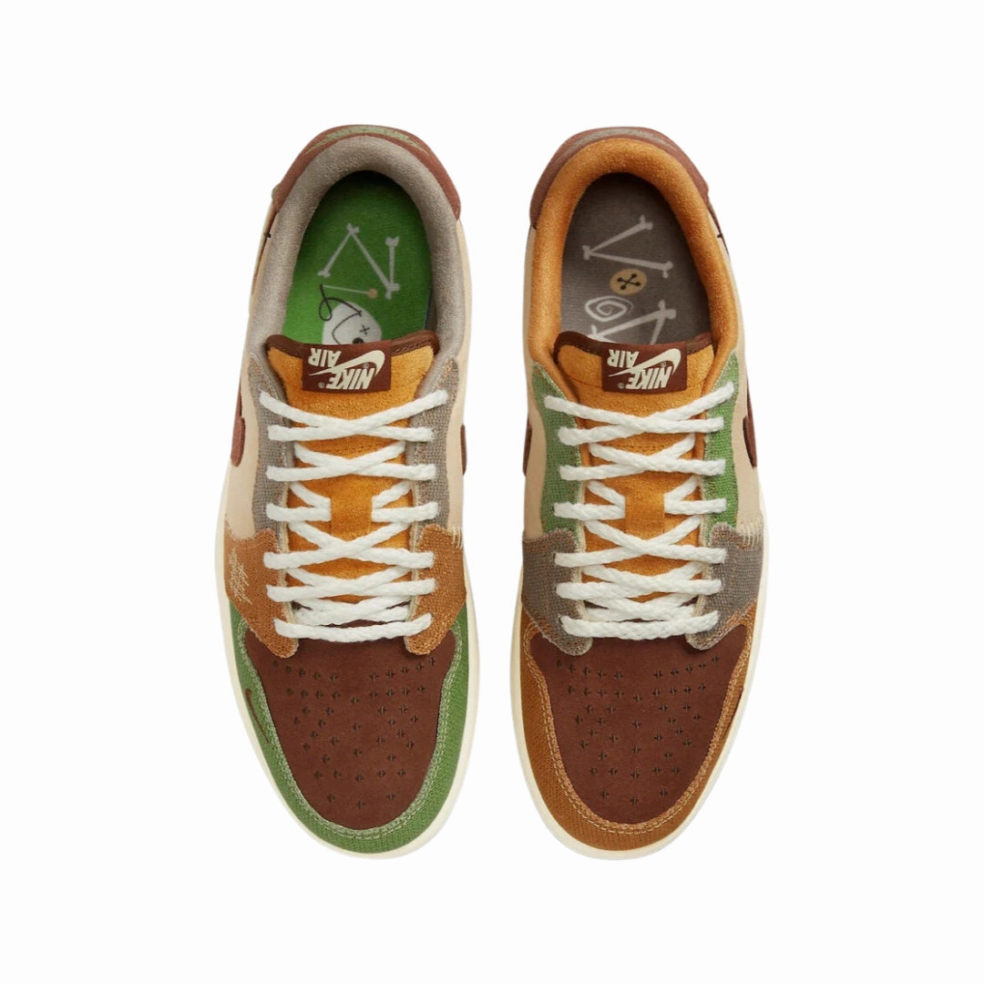Air Jordan 1 Low OG Zion Williamson Voodoo Flax Muslin Fuana Brown Basketball Shoes