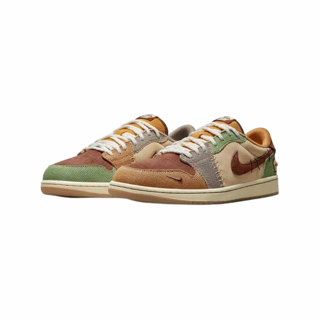 Air Jordan 1 Low OG Zion Williamson Voodoo Flax Muslin Fuana Brown Basketball Shoes