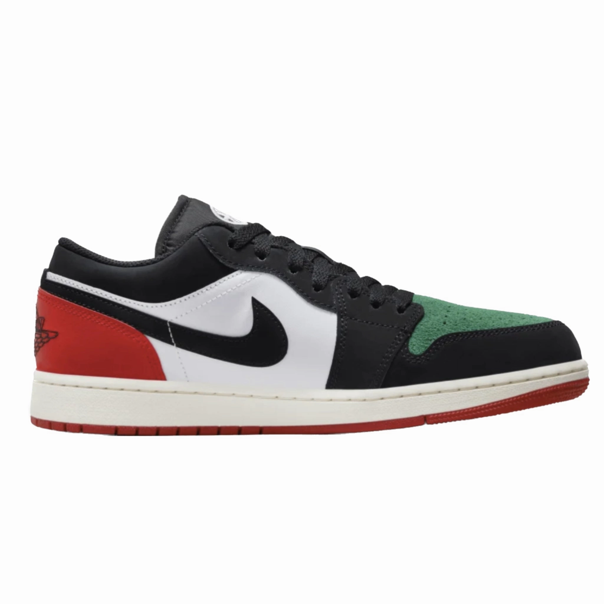 Air Jordan 1 Low Quai 54 White Black University Red Classic Green Sail Basketball Shoes