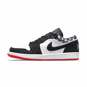 Air Jordan 1 Low Quai 54 White Black University Red Air Jordan retro sneakers for street style