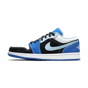 Air Jordan 1 Low Racer Blue Black Light Blue White Air Jordan retro sneakers for street style