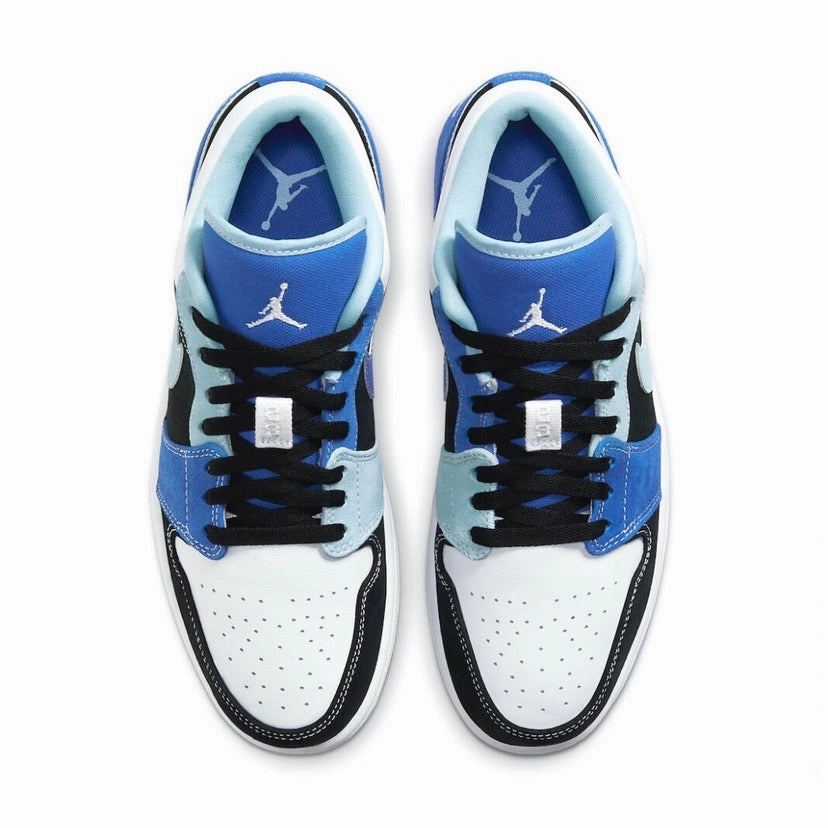 Air Jordan 1 Low Racer Blue Black Light Blue White Retro Sneakers