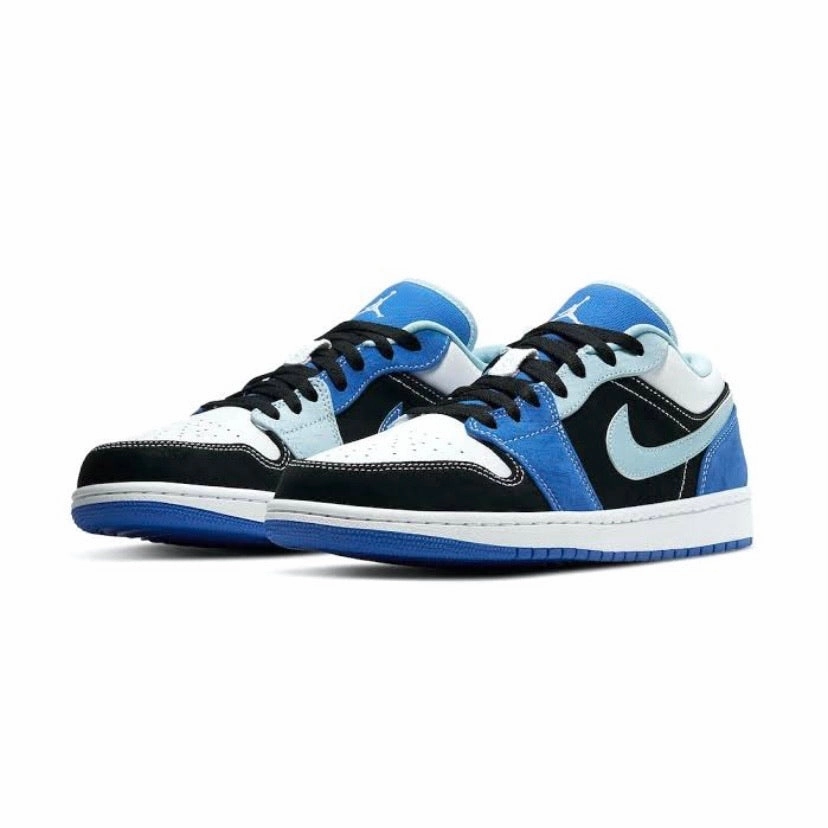 Air Jordan 1 Low Racer Blue Black Light Blue White Retro Sneakers