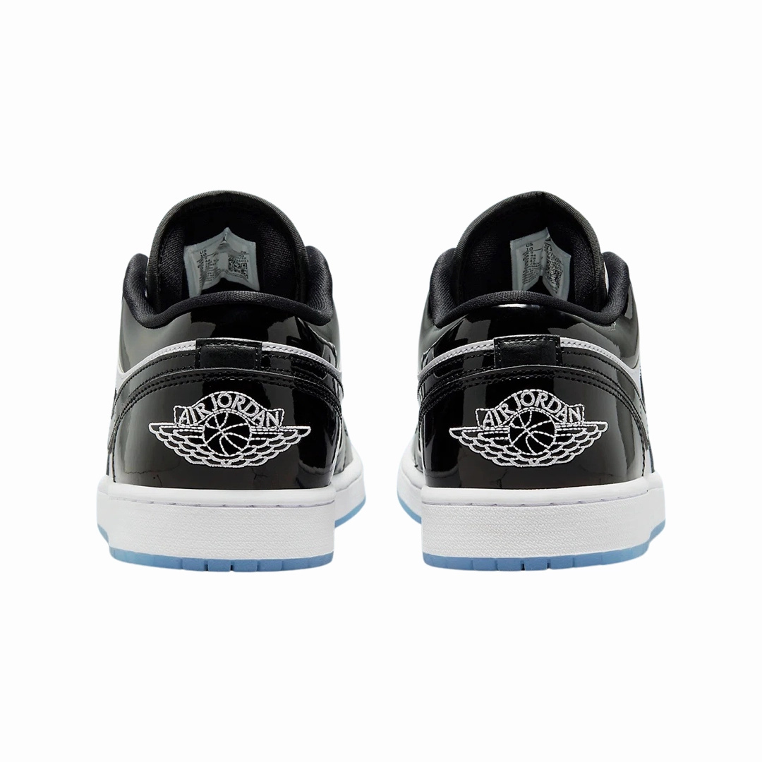 Air Jordan 1 Low SE Concord Patent Black White Basketball Shoes