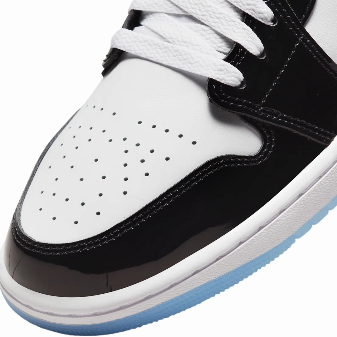 Air Jordan 1 Low SE Concord Patent Black White Basketball Shoes