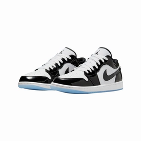 Air Jordan 1 Low SE Concord Patent Black White Air Jordan basketball shoes with classic look