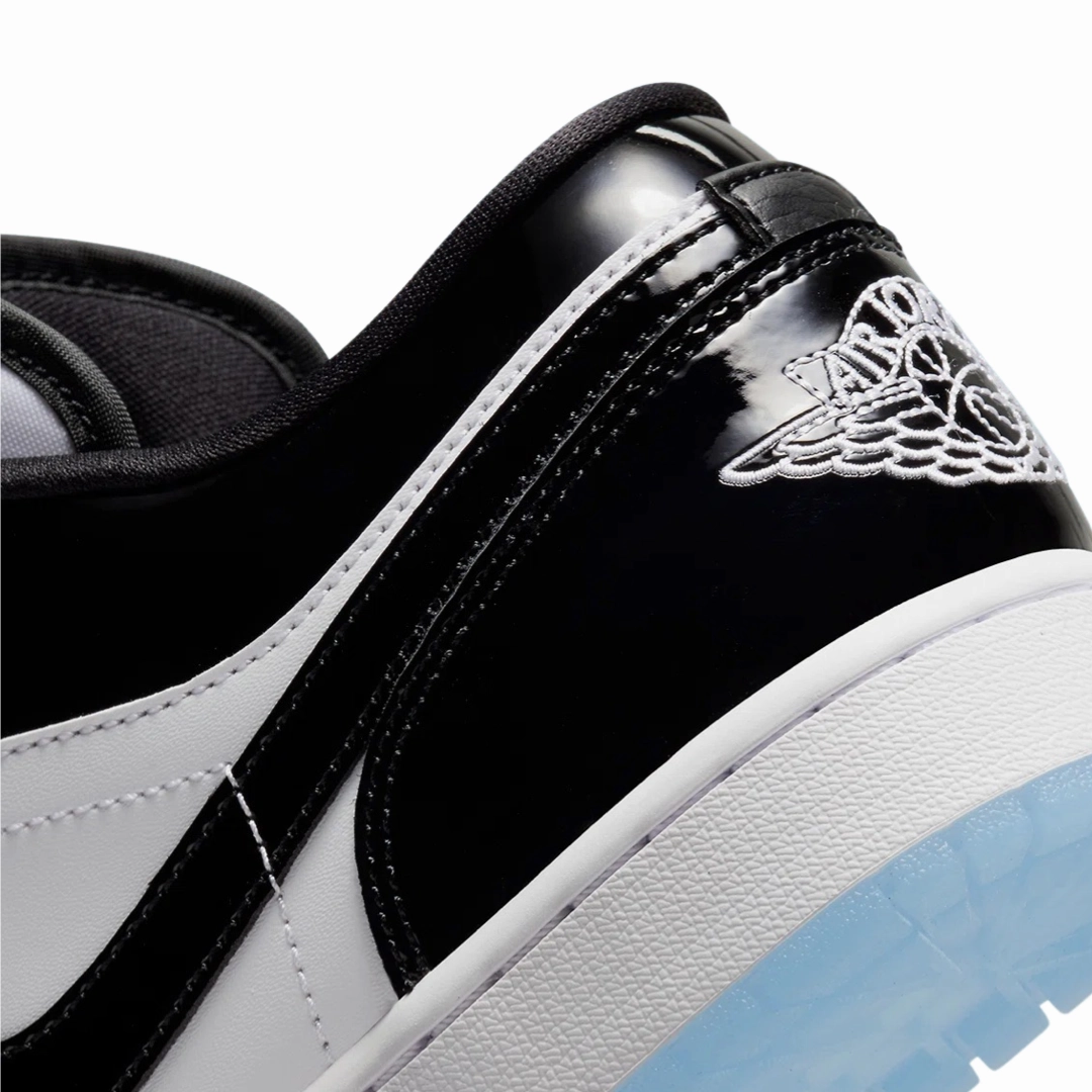 Air Jordan 1 Low SE Concord Patent Black White Basketball Shoes