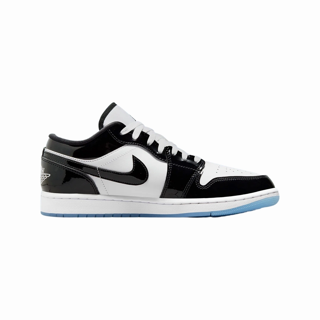 Air Jordan 1 Low SE Concord Patent Black White Basketball Shoes