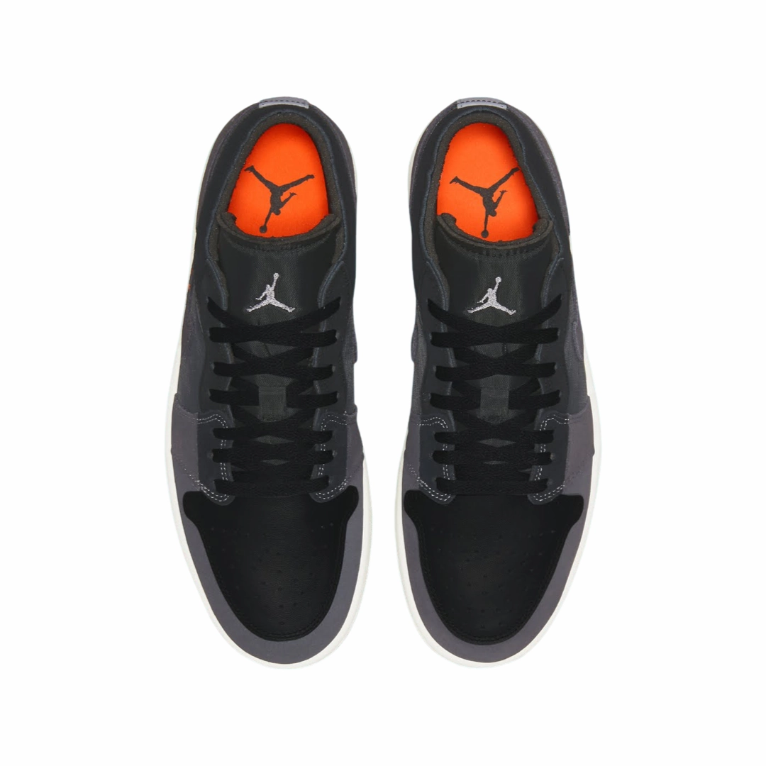 Air Jordan 1 Low SE Craft Inside Out Black Grey Orange Basketball Shoes