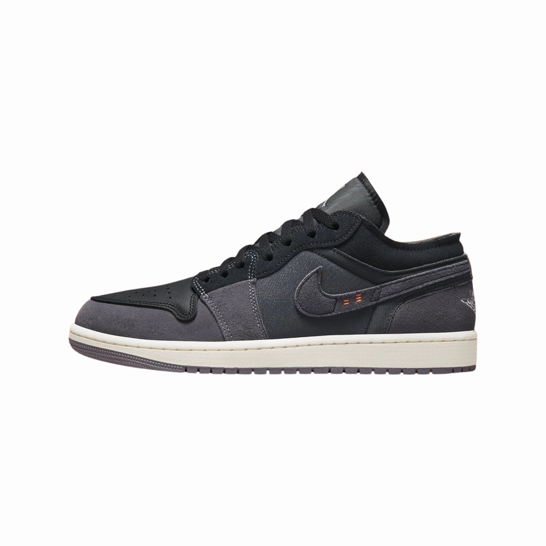 Air Jordan 1 Low SE Craft Inside Out Black Grey Orange Air Jordan basketball shoes with classic look