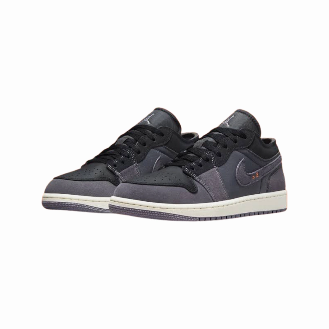 Air Jordan 1 Low SE Craft Inside Out Black Grey Orange Basketball Shoes
