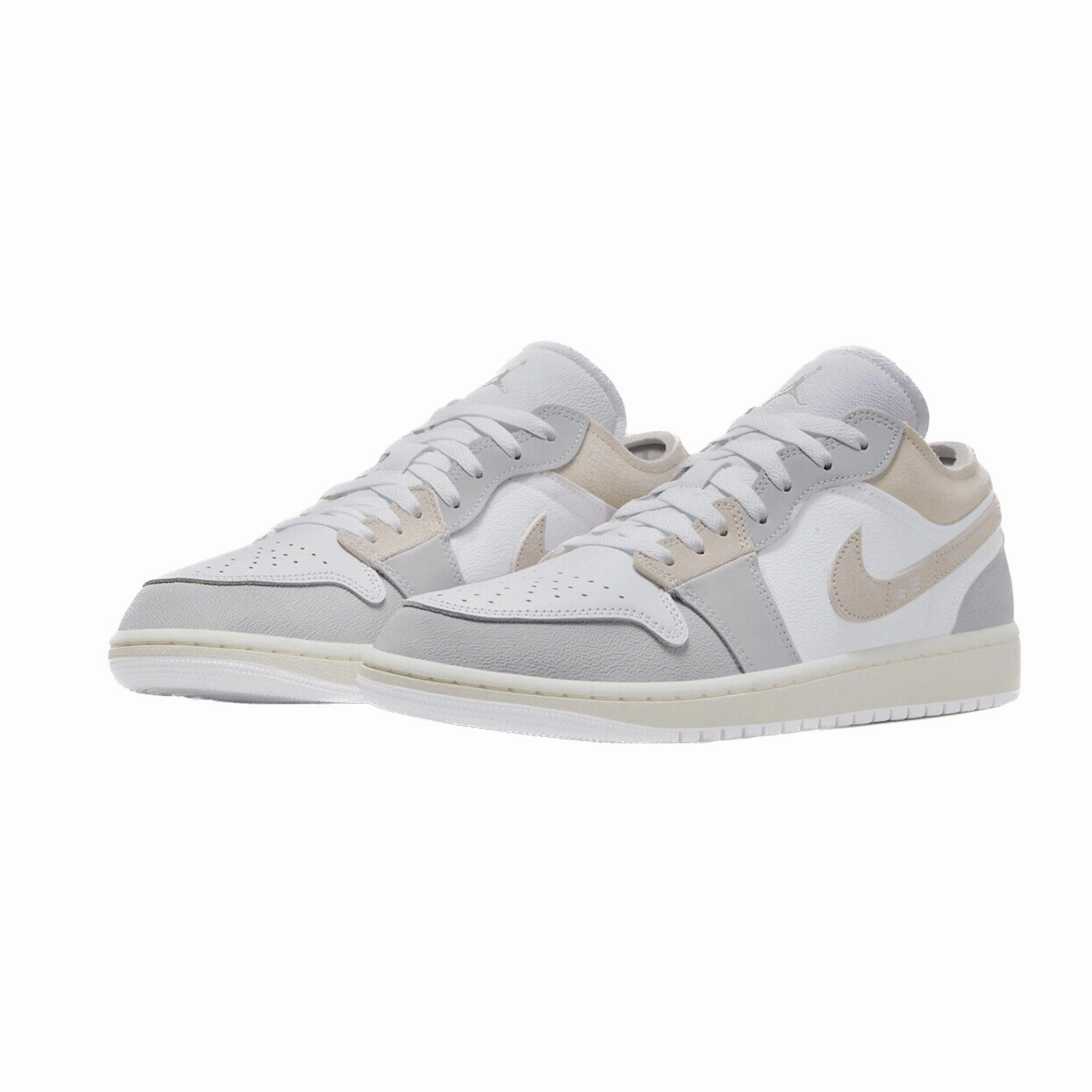 Air Jordan 1 Low SE Craft Inside Out Tech Grey Light Orewood Brown White Sail Basketball Shoes
