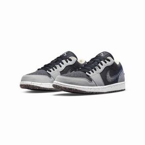 Air Jordan 1 Low SE Crater Black Grey Air Jordan retro sneakers for street style
