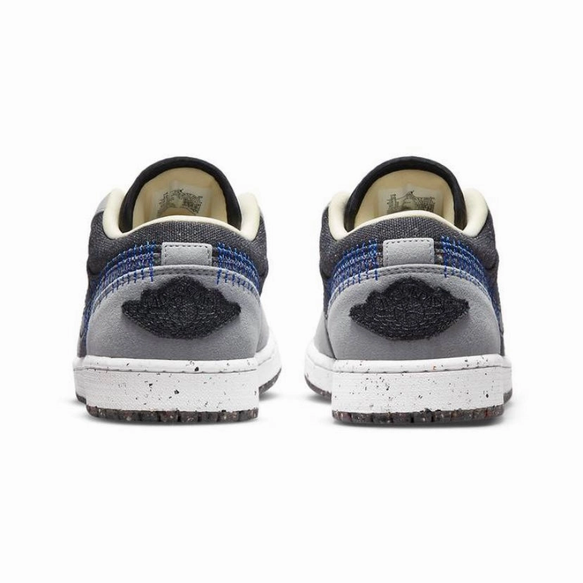 Air Jordan 1 Low SE Crater Black Grey Retro Sneakers