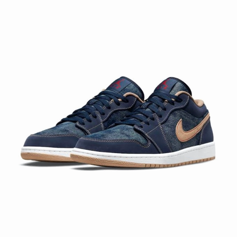 Air Jordan 1 Low SE Denim Grey Basketball Shoes