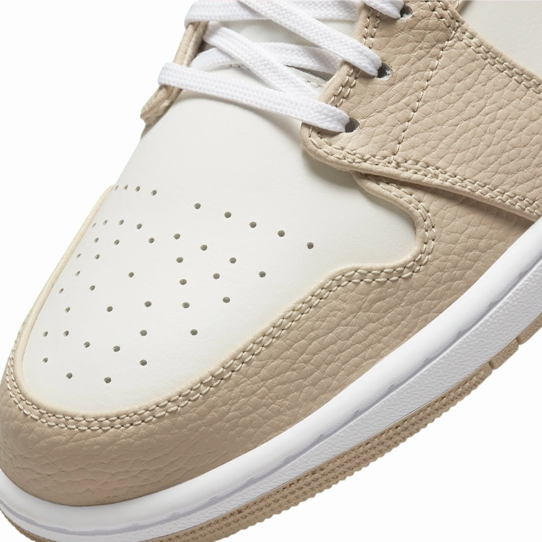 Air Jordan 1 Low SE Heavy Tan Leather Sail Rattan University Red Basketball Shoes