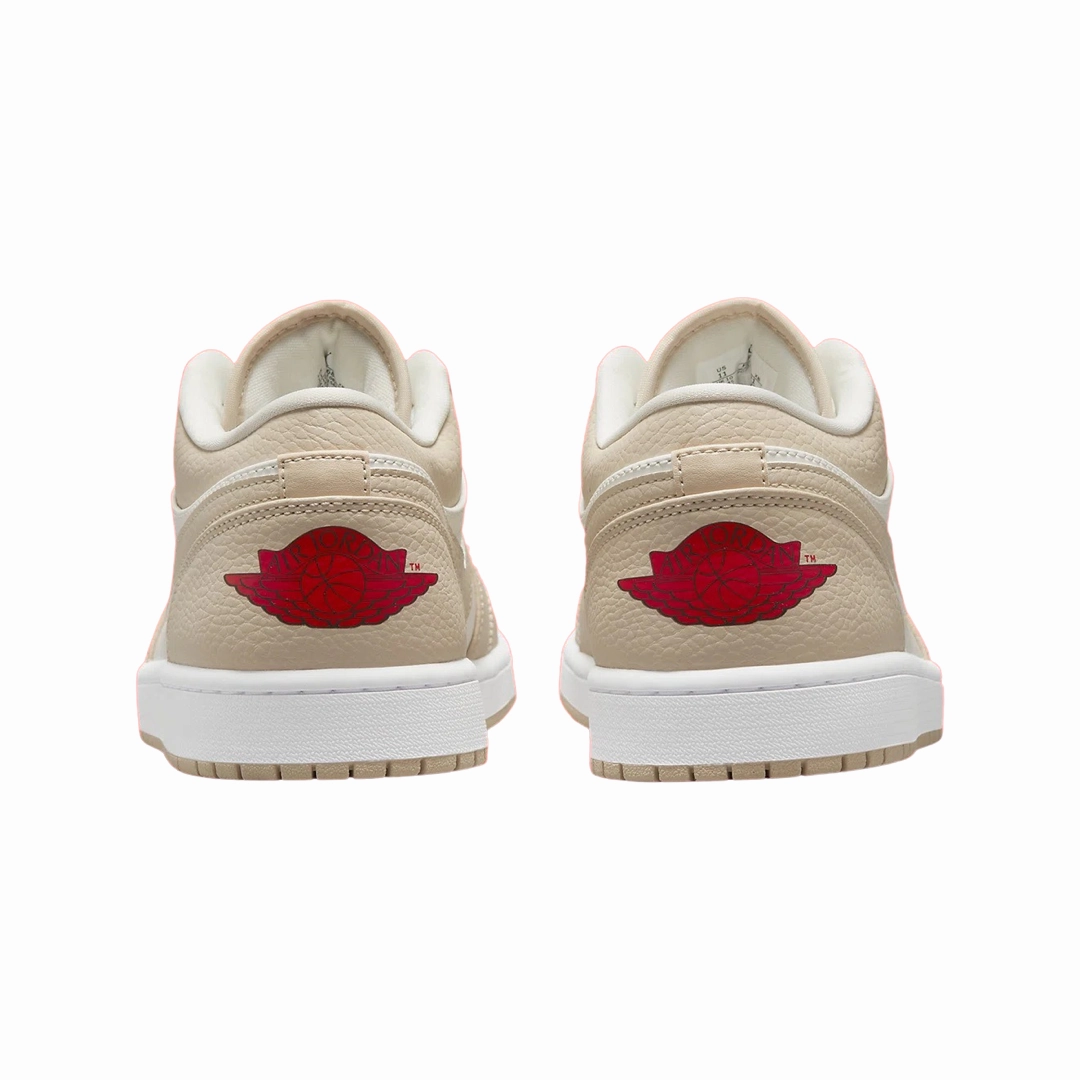 Air Jordan 1 Low SE Heavy Tan Leather Sail Rattan University Red Basketball Shoes