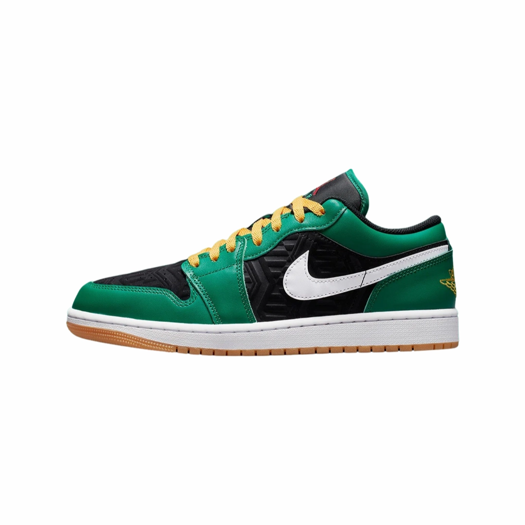 Air Jordan 1 Low SE Holiday Special Christmas Malachite Black Taxi Fire Red Air Jordan basketball shoes with classic look