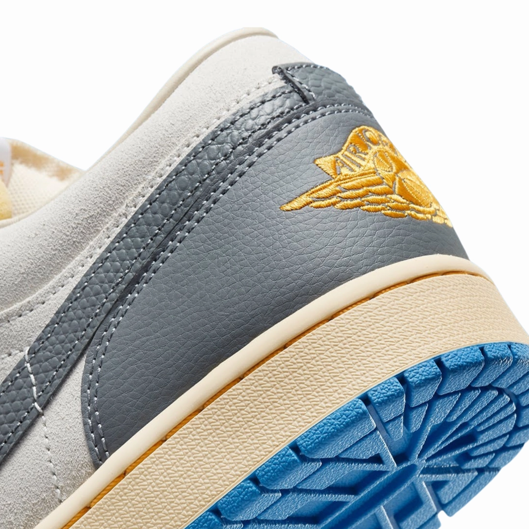 Air Jordan 1 Low SE UNC Grey Dutch Blue Smoke Grey Sail Basketball Shoes