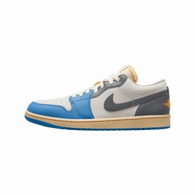 Air Jordan 1 Low SE UNC Grey Dutch Blue Smoke Grey Sail Air Jordan basketball shoes with classic look