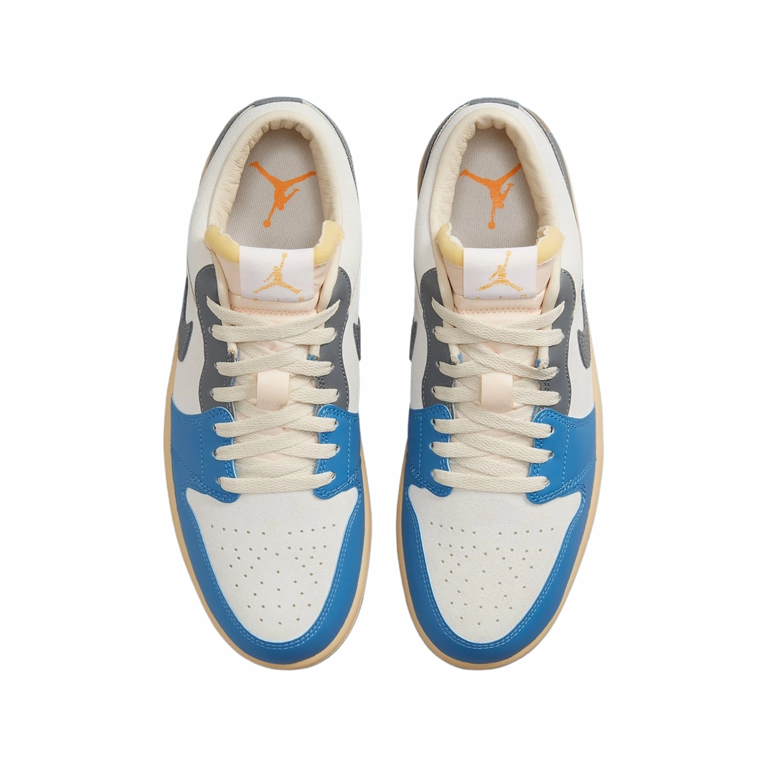 Air Jordan 1 Low SE UNC Grey Dutch Blue Smoke Grey Sail Basketball Shoes
