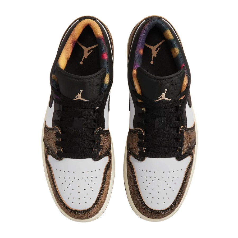 Air Jordan 1 Low SE Wear Away Yellow Black White Onyx Sail Basketball Shoes