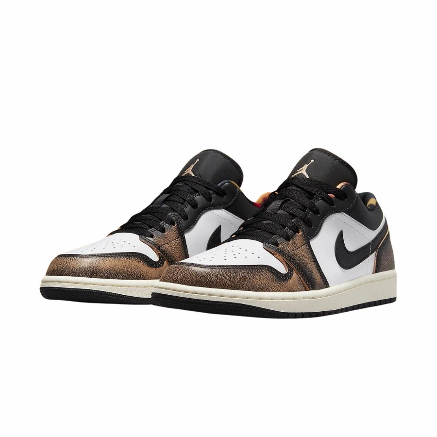 Air Jordan 1 Low SE Wear Away Yellow Black White Onyx Sail Basketball Shoes