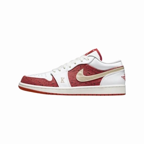 Air Jordan 1 Low Spades White Metallic Gold University Red Sail Air Jordan basketball shoes with classic look