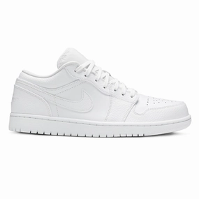 Air Jordan 1 Low Triple White Tumbled Leather Air Jordan basketball shoes with classic look