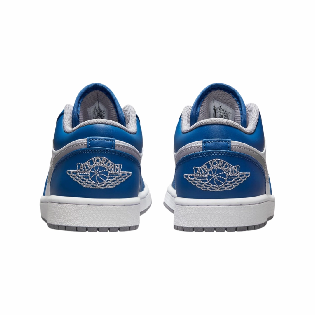 Air Jordan 1 Low True Blue Cement Grey White Basketball Shoes